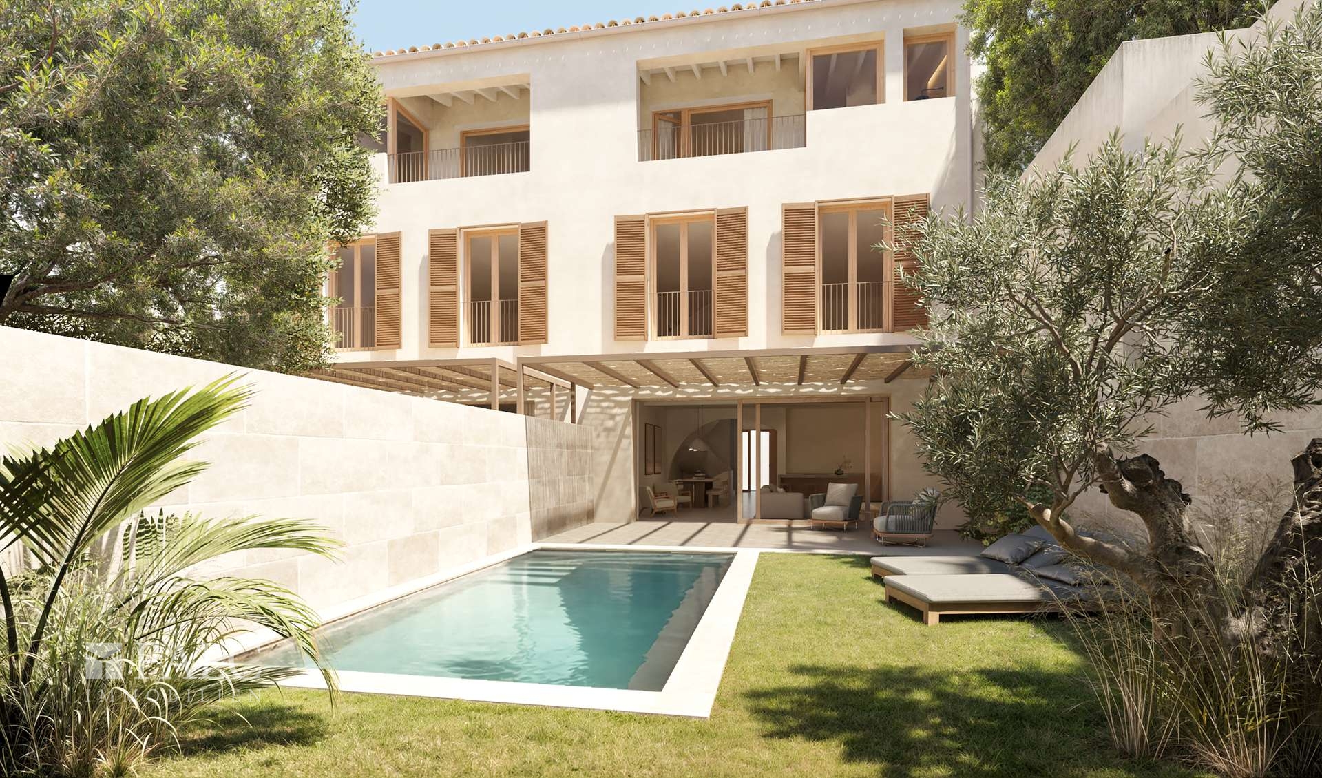 Ansicht Rückseite-Pool